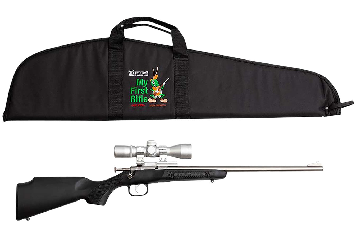 Keystone Crickett 22lr Single Shot Rifle with 4x32 Scope and Soft Case