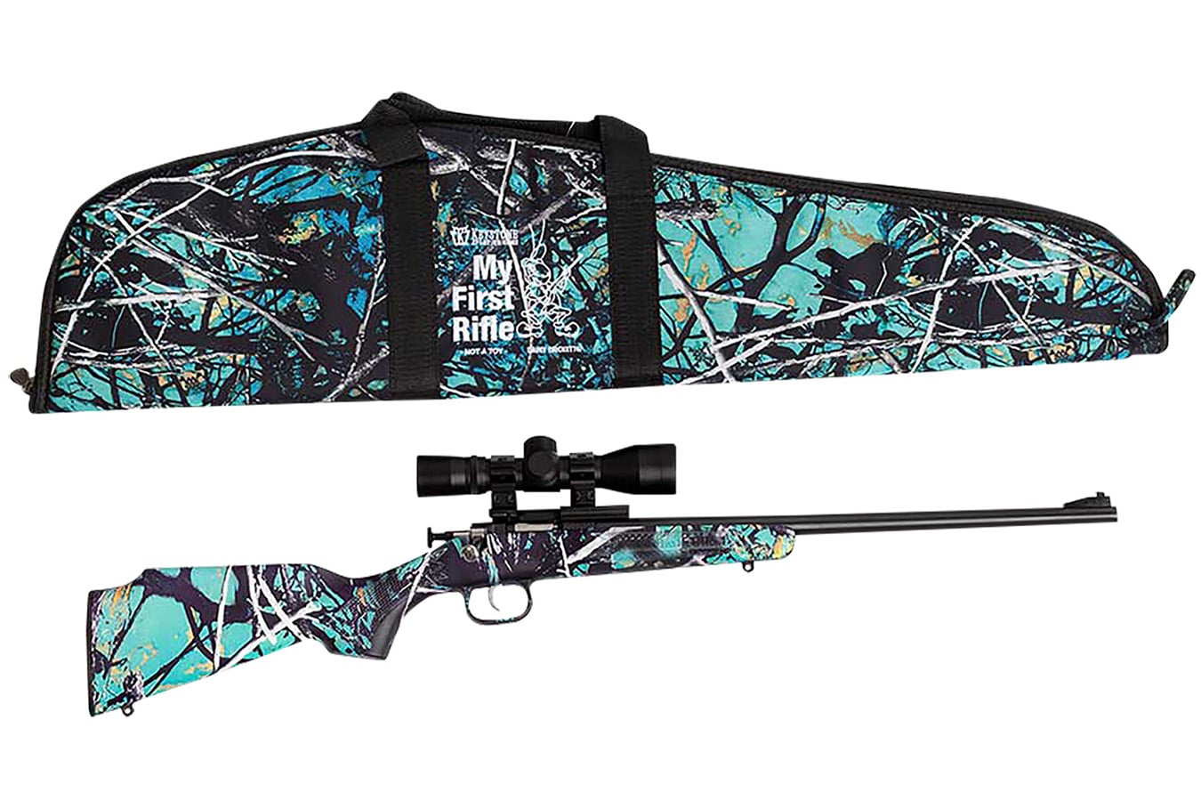 Keystone Crickett 22lr Single Shot Rifle with 4x32 Scope and Soft Case