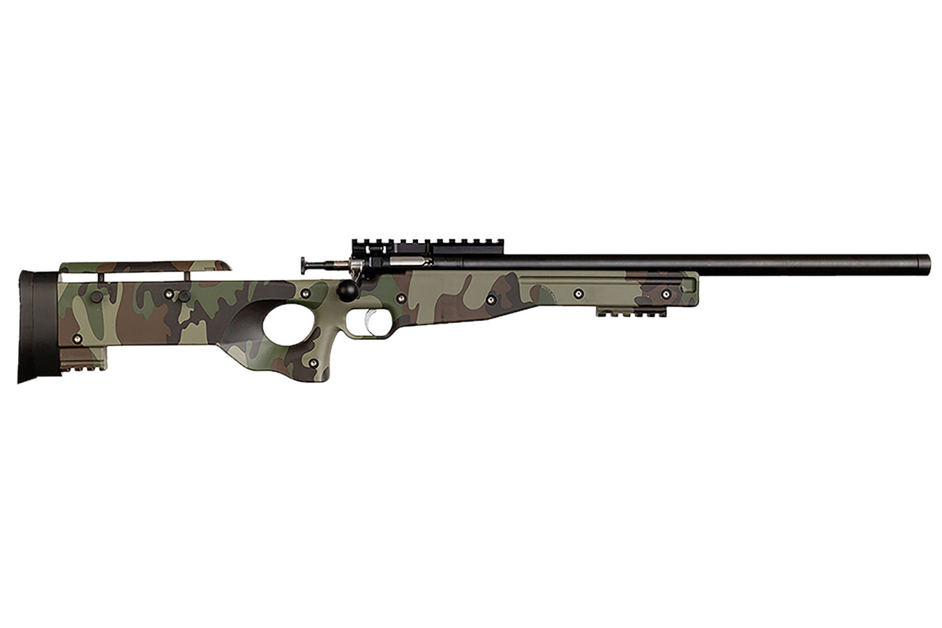 Keystone Crickett Precision 22lr Single Shot Rifle with M81 Woodland Camo Stock