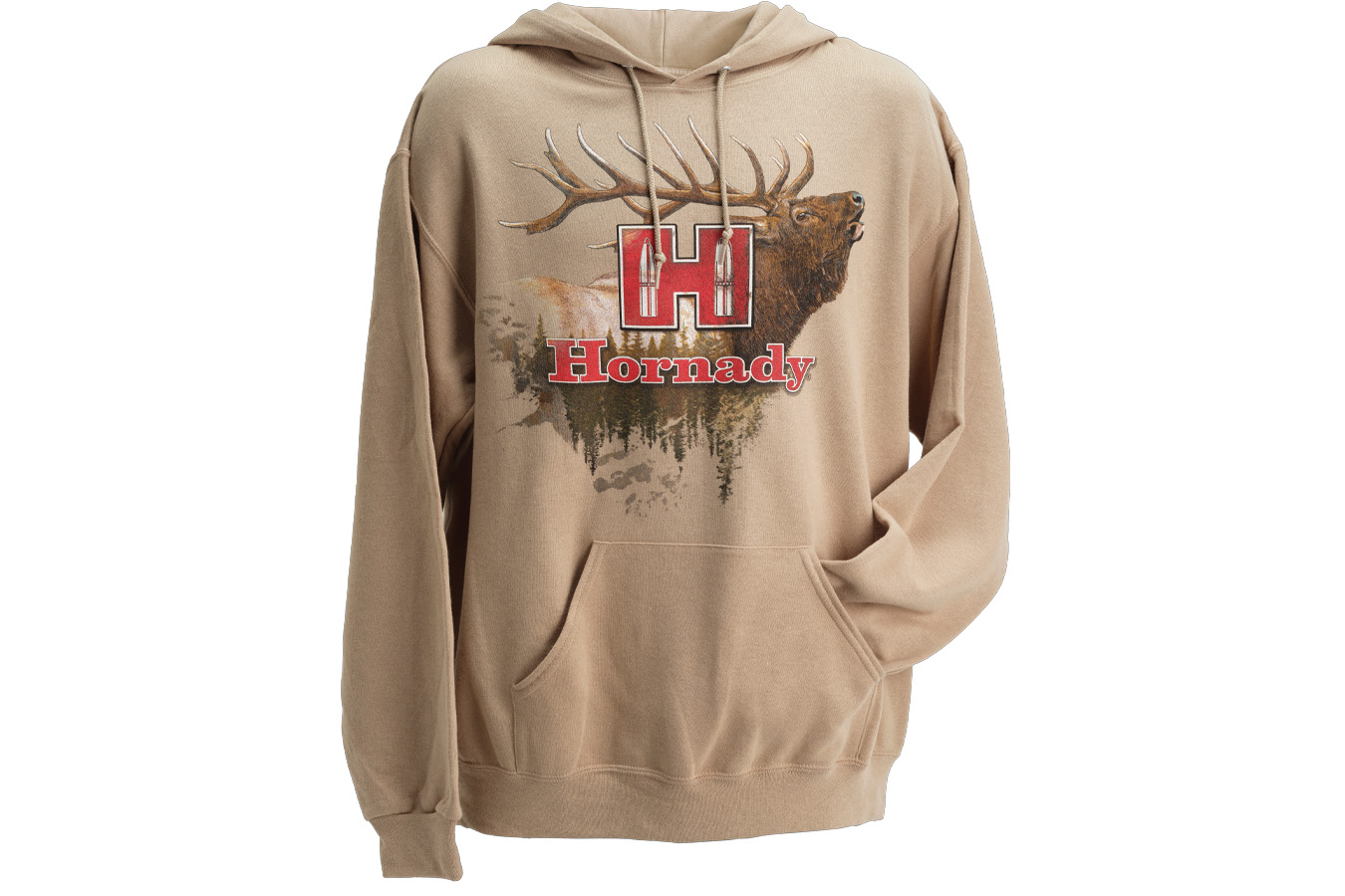 Hornadygear an/Khaki Elk Hoodie with Front Pocket - 2XL