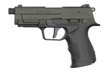 RXP22 BLK / OD GREEN SLIDE THREAD BARREL W/ 2 - 13RD MAGAZINES - 22LR