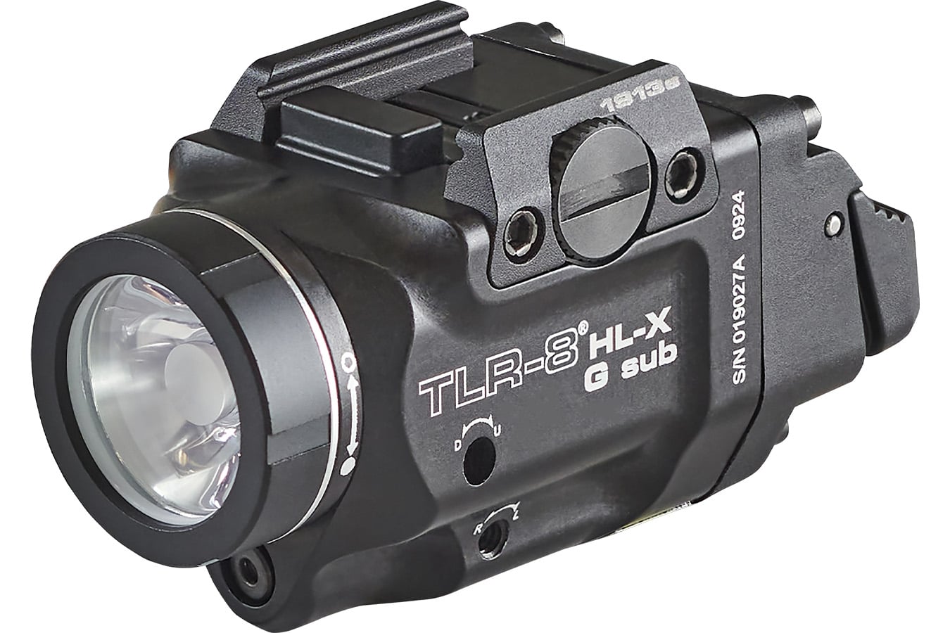 Streamlight TLR-8 HL-X G SUB Black Rechargeable Rail-Mounted Weapon Light with Green Laser for Subcompact Handguns