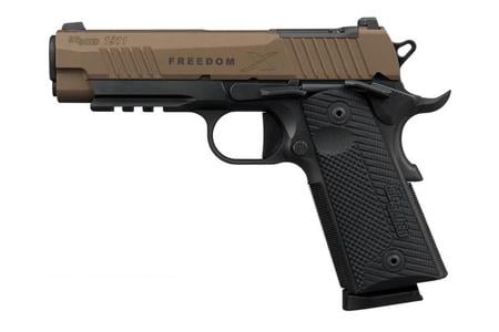SIG SAUER 45 ACP, 4.2IN, X-SERIES, 2-TONE BRONZE  (2) 8RD STEEL MAG, OPTIC READY