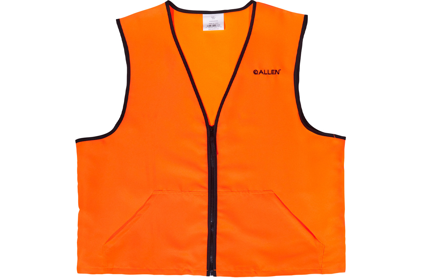 Allen Deluxe Blaze Orange Hunting Vest, Large, Polyester with Two Front Pockets