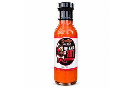 BOSS BUFFALO HOT WING SAUCE WITH A BOLD, TANGY AND EXTRA HOT FLAVOR