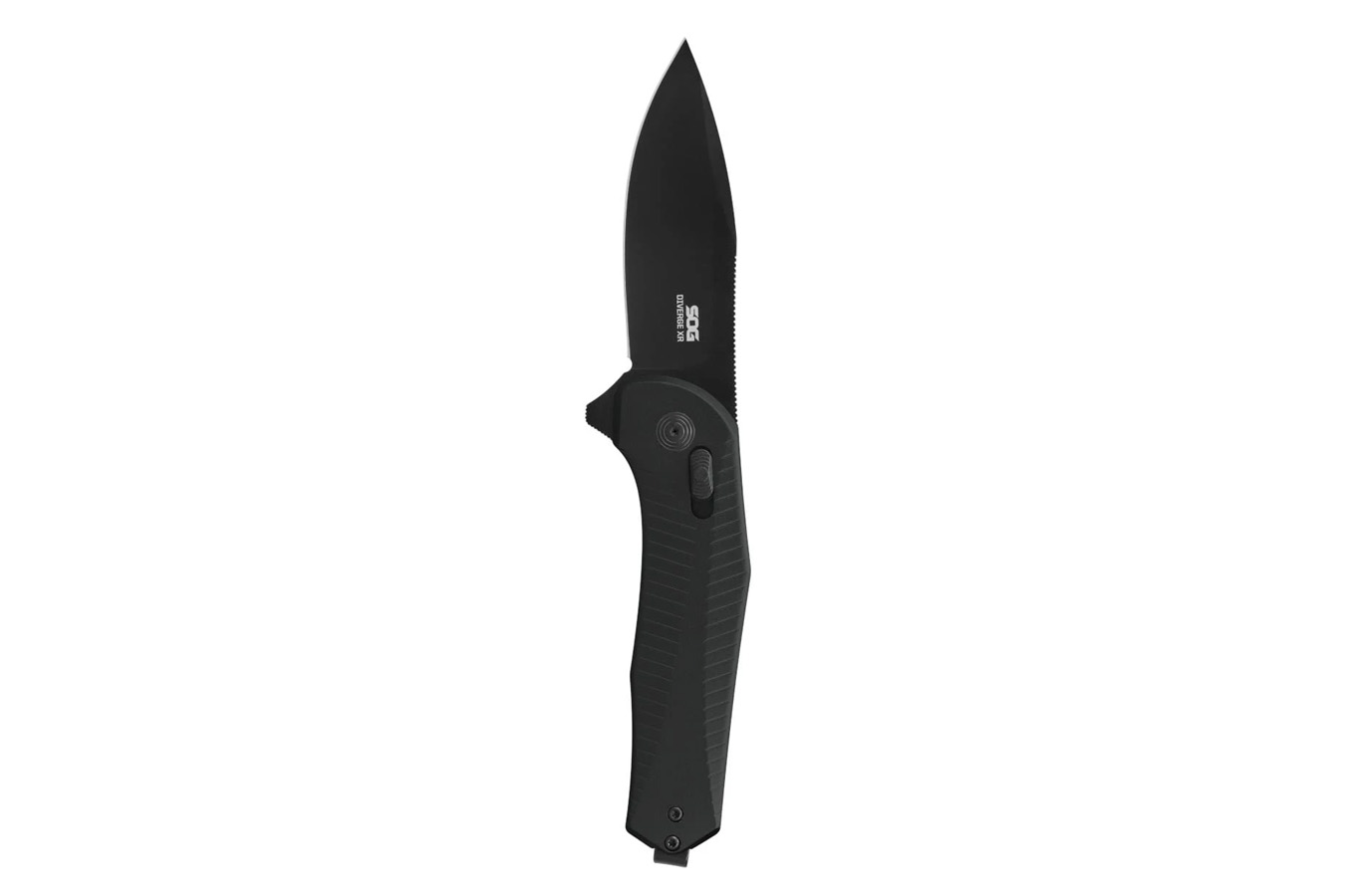 Sog Specialty Knives Diverge XR Folding Knife – 3in Black Drop Point Blade – Black
