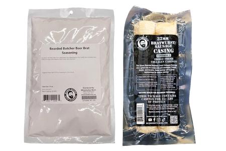 BEER BRATWURST DIY KIT WITH COLLAGEN CASINGS