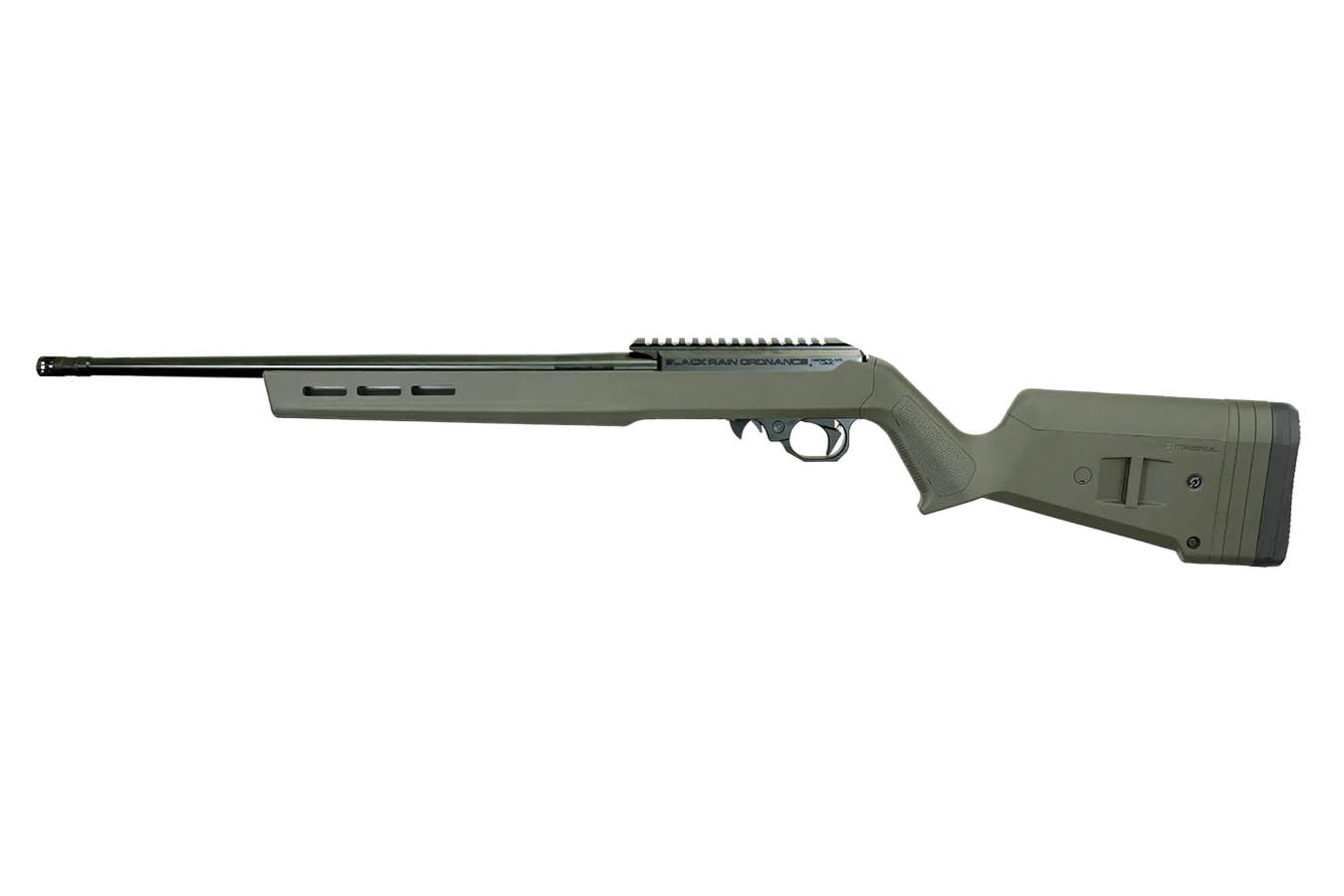 Black Rain Ordnance BRO-22 Hunter 22LR Semi-Auto Rifle with OD Green Magpul Hunter X-22 Stock