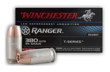 WINCHESTER AMMO 380 Auto 95 gr JHP Ranger T-Series 50/Box