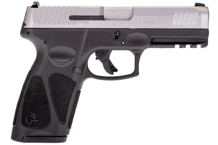 Taurus G3 9mm Full-Size Pistol with Black Frame Matte Stainless Steel Slide