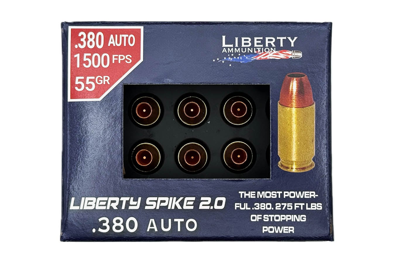 Liberty 380 ACP 55 gr Hollow Point Spike 2.0 20/Box