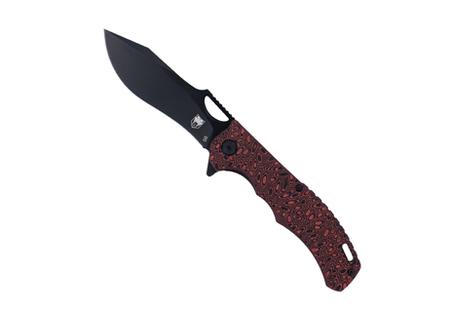 COBRATEC NIGHTHAWK FOLDER 3.62 BLACK D2 BLADE/RED G-10!