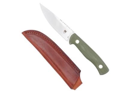 COBRATEC KOONSMAN 4 FIXED BLD OD GREEN D2 W/LEATHER SHEATH!