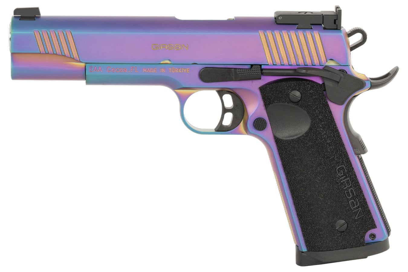 EAA MC1911 45 Acp Semi Auto Pistol with Multi Color PVD Finish