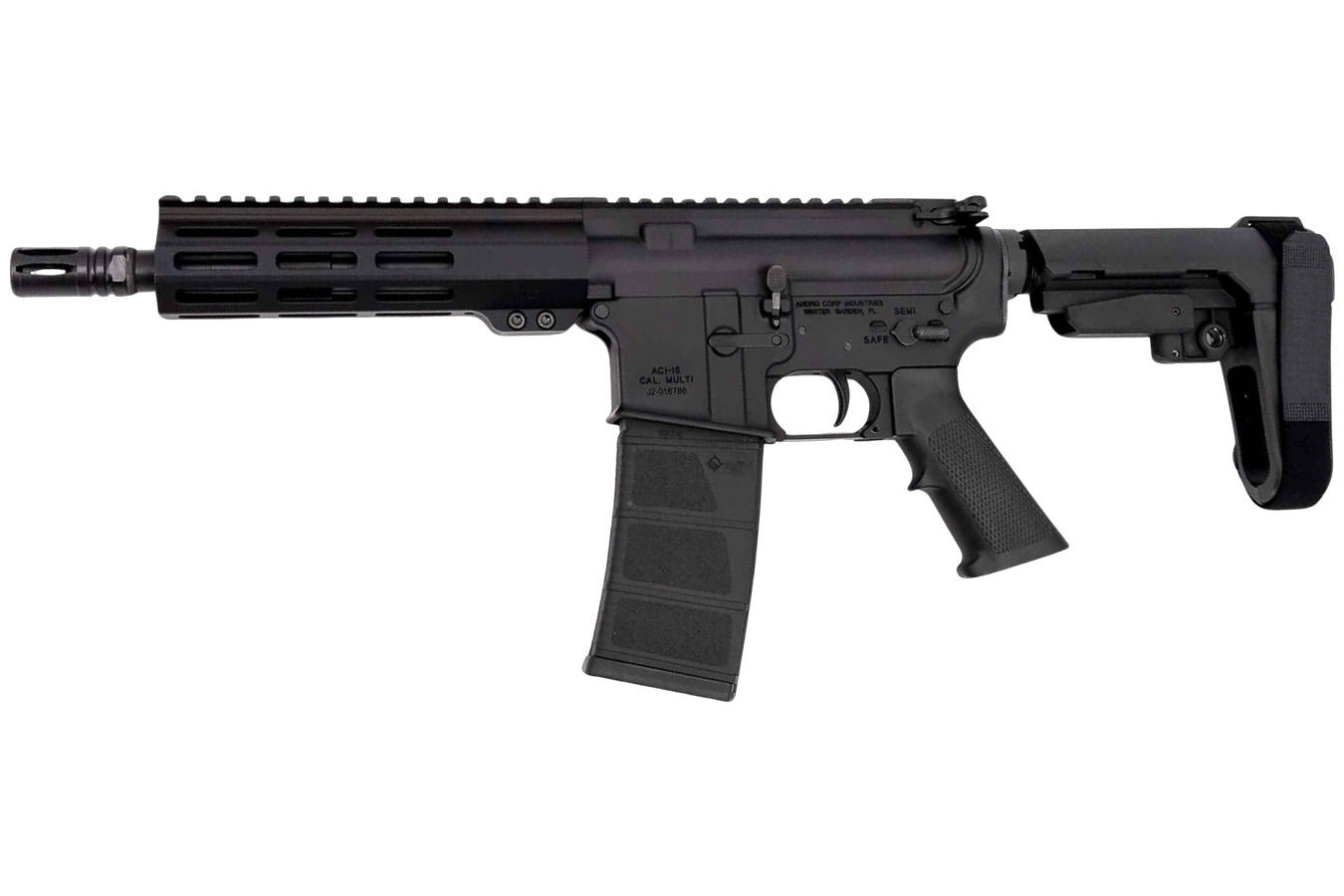 Andro Corp Industries ACI-15 CQB 300 Blackout AR Style Pistol with SBA3 Pistol Brace