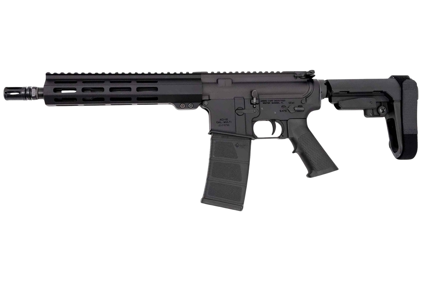 Andro Corp Industries ACI-15 Halo 5.56 NATO Semi Auto AR Style Pistol with SBA3 Pistol Brace