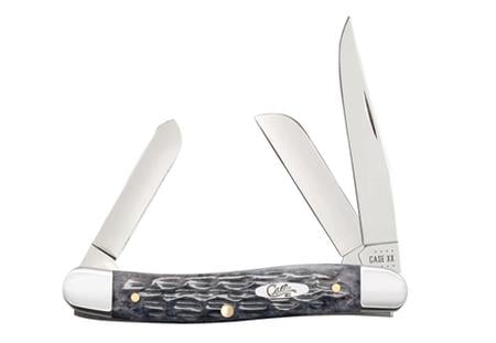 CASE KNIVES POCKET WORN GRAY BONE CRANDALL JIG MED STOCKMAN