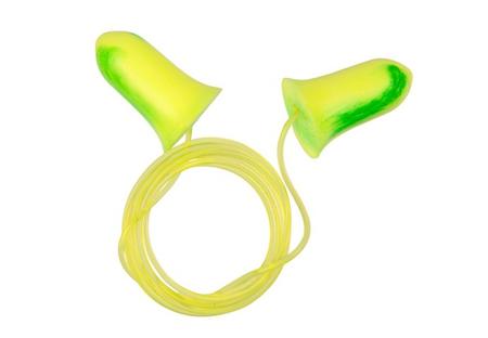 ULTRX TETHERED TAPERED FOAM EAR PLUGS 5-PAIR LIME/YELLOW