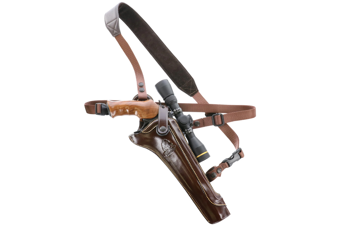 Galco Kodiak Hunter Chest Holster for S&W N-Frame & Ruger Blackhawk – Right Hand – Havana Brown
