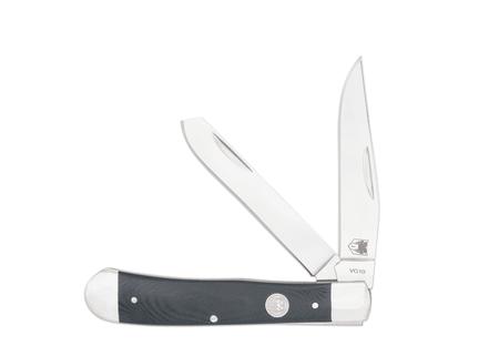 COBRATEC TRAPPER TWO BLADE G-10 BLACK/SS SLIP JOINT