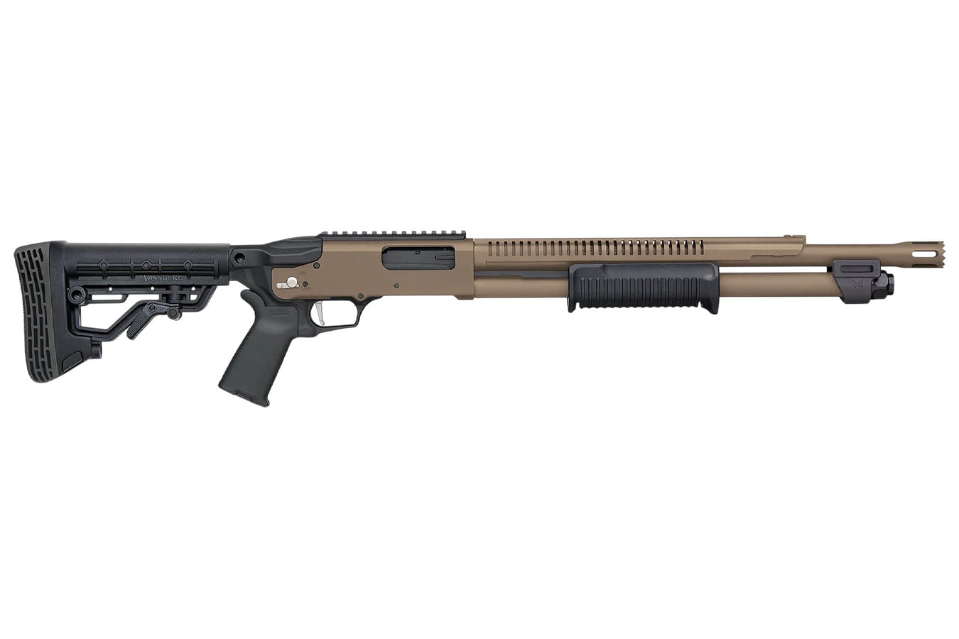 Mossberg 590R 12 Gauge Pump Action Shotgun with Adjustable Stock FDE