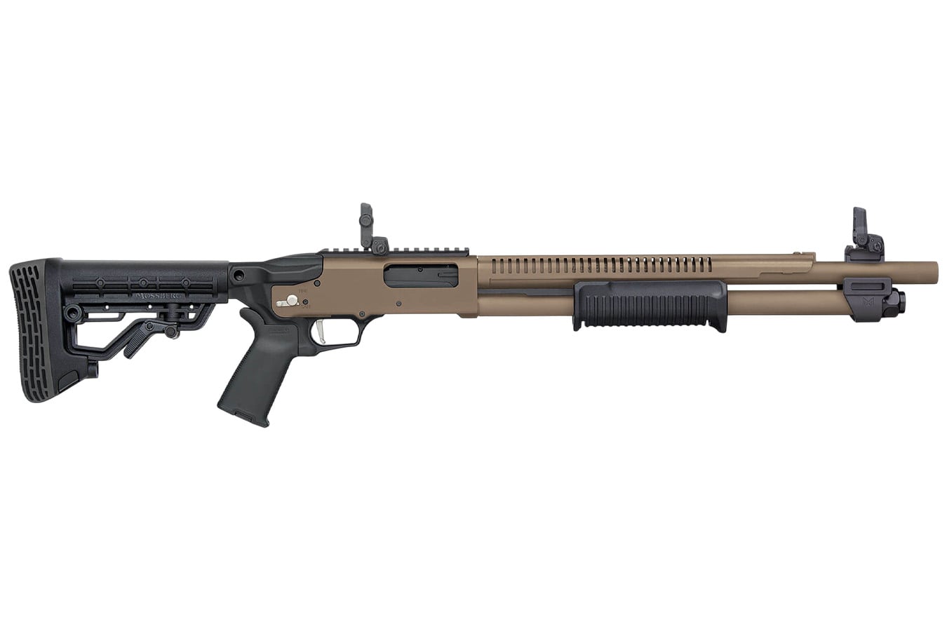 Mossberg 590R 12 Gauge Pump Action Shotgun with Adjustable Stock FDE
