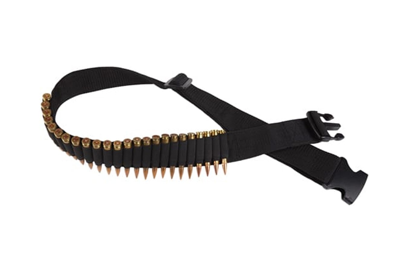 Bulldog Adjustable Rifle Ammo Belt Black 24 Cartridge Capacity