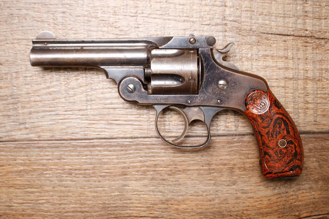 Smith & Wesson .38 Double Action Fourth Model Police Trade-in Revolver with 3.25 Inch Barrel