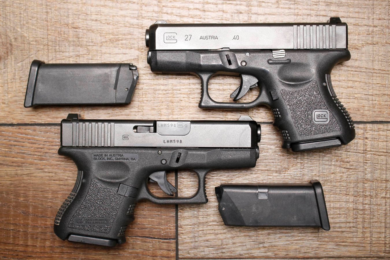 Glock 27 Gen 3 40 S&W Police Trade-In Pistols with Night Sights (Good Condition)