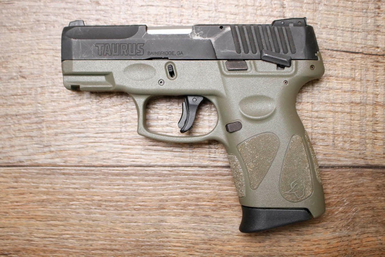 Taurus G2C 40 S&W Police Trade-In Pistol with OD Green Frame