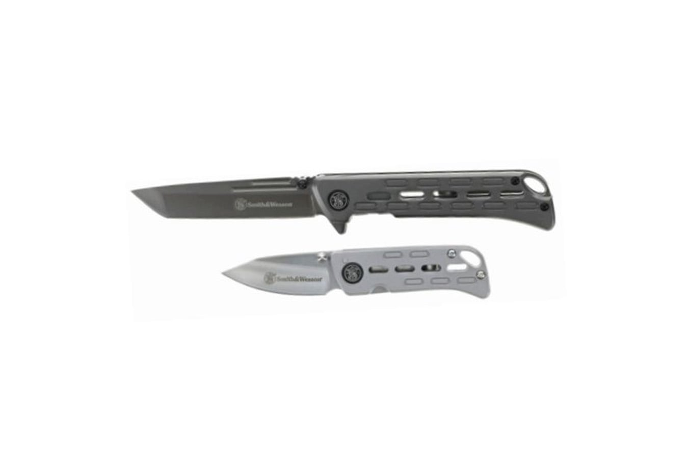 Smith & Wesson/Battenfeld 2-Piece Folding Knife Combo Drop Point & Tanto Blades