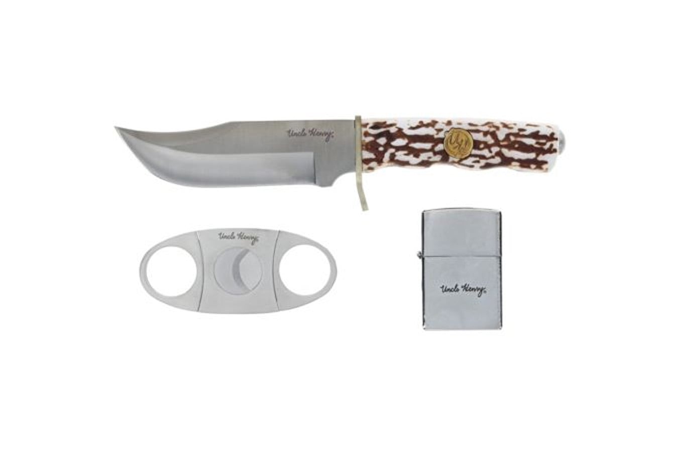 Smith & Wesson/Battenfeld Fixed Blade Knife & Cigar Cutter/Lighter 3-Piece Combo