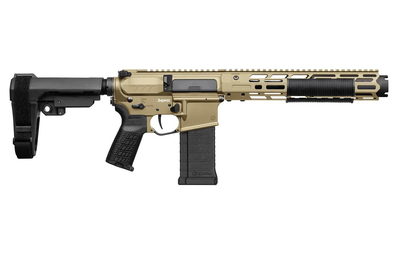 CMMG ZEROED BANSHEE Mk4 5.7x28mm AR Pistol with Coyote Tan Cerakote Finish (Unsuppressed)