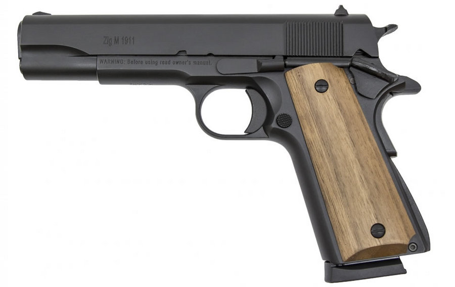 TISAS ZIG M1911 CLASSIC BLACK 45 WALNUT GRIPS