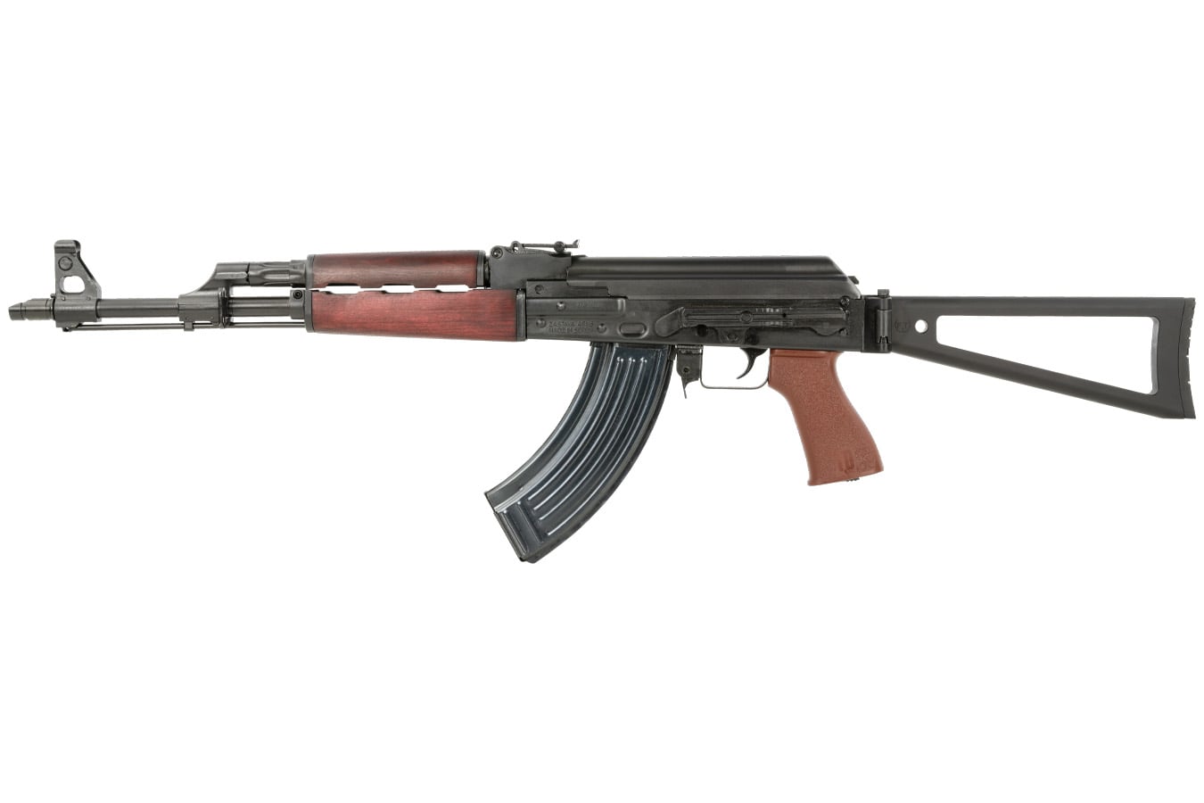 Zastava M70 7.62x39mm Semi Auto AK Style Rifle with Serbian Red Wood Furniture and Folding Triangle Stock