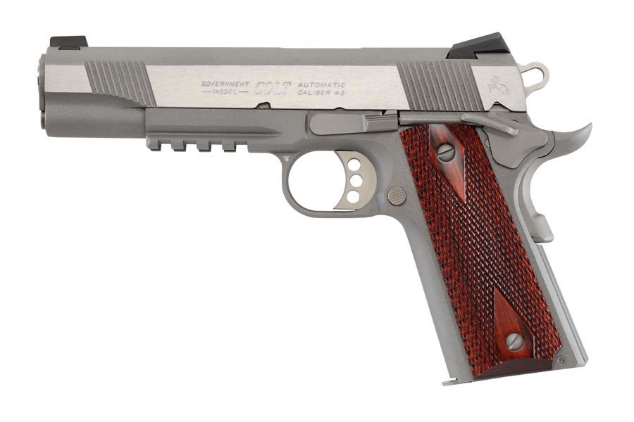 Colt Rail Gun Government Model 45 ACP Stainless Steel | Sportsman's