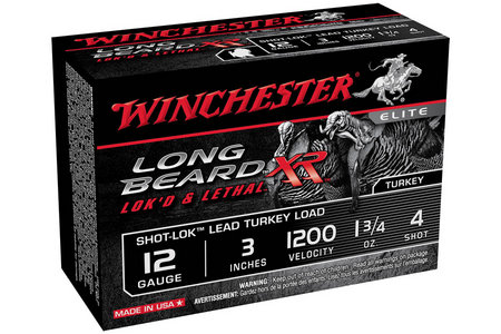 WINCHESTER AMMO 12 Ga 3 in 1-3/4 oz #4 Long Beard XR 10/Box