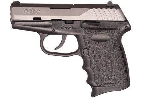 SCCY CPX-2 9mm Black Pistol with Stainless Slide