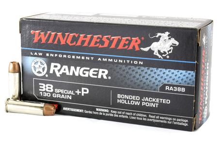 WINCHESTER AMMO 38 Special +P 130 gr Ranger Bonded 50/Box