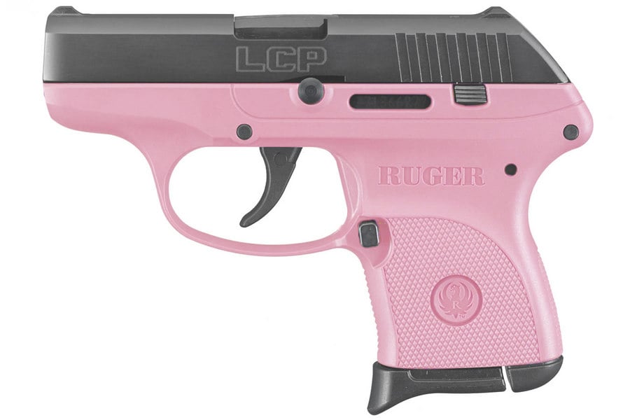 RUGER LCP 380 ACP PINK FRAME BLK SLIDE 2.75 IN BBL