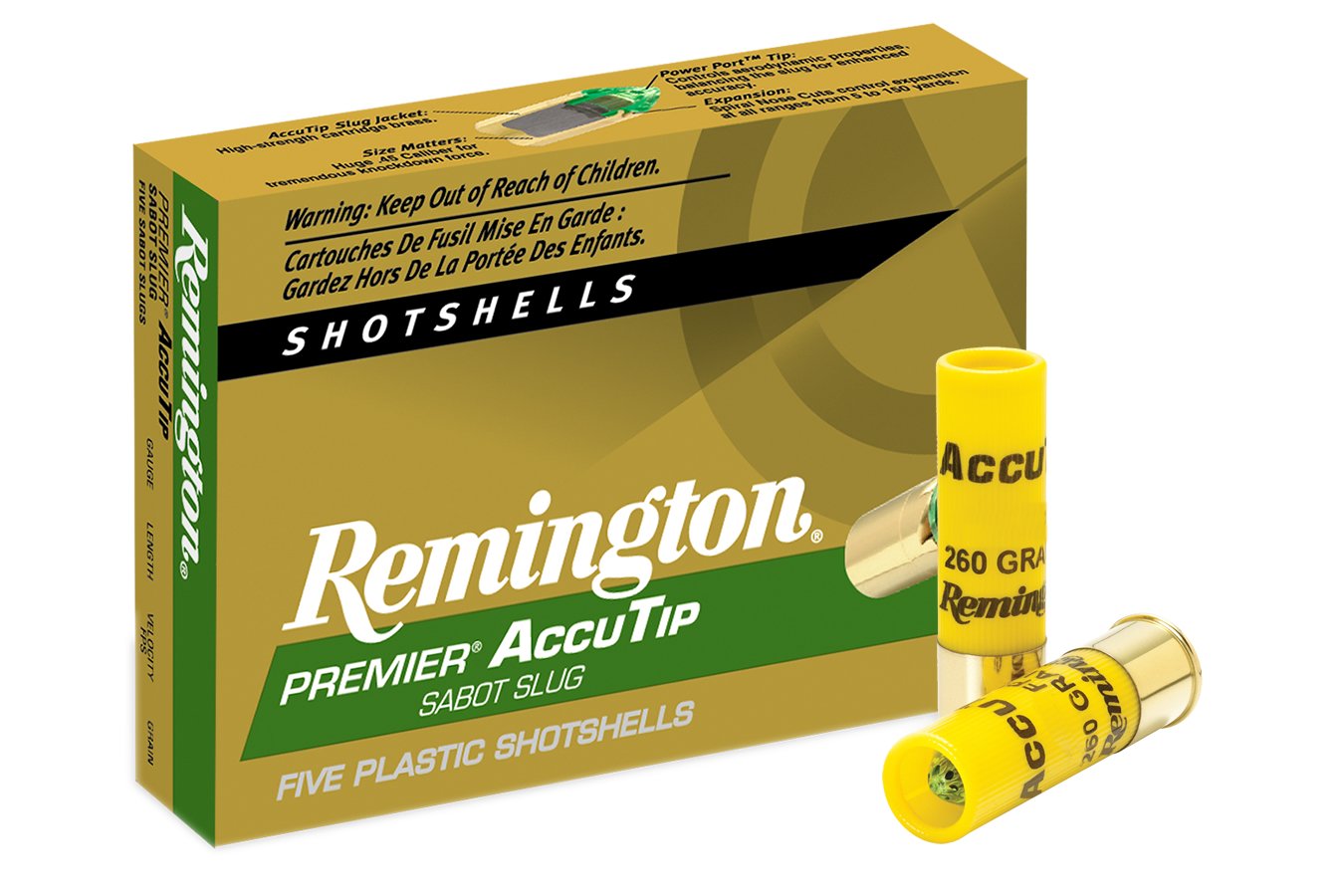 REMINGTON 20 GA 2-3/4 IN 260 GR ACCUTIP BONDED SABOT SLUG