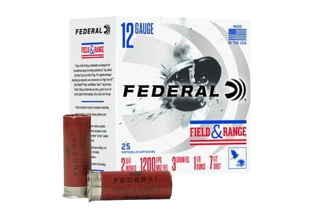 Federal 12 Ga Field and Range 2 3/4 1-1/8oz 7.5 Shot 25/Box
