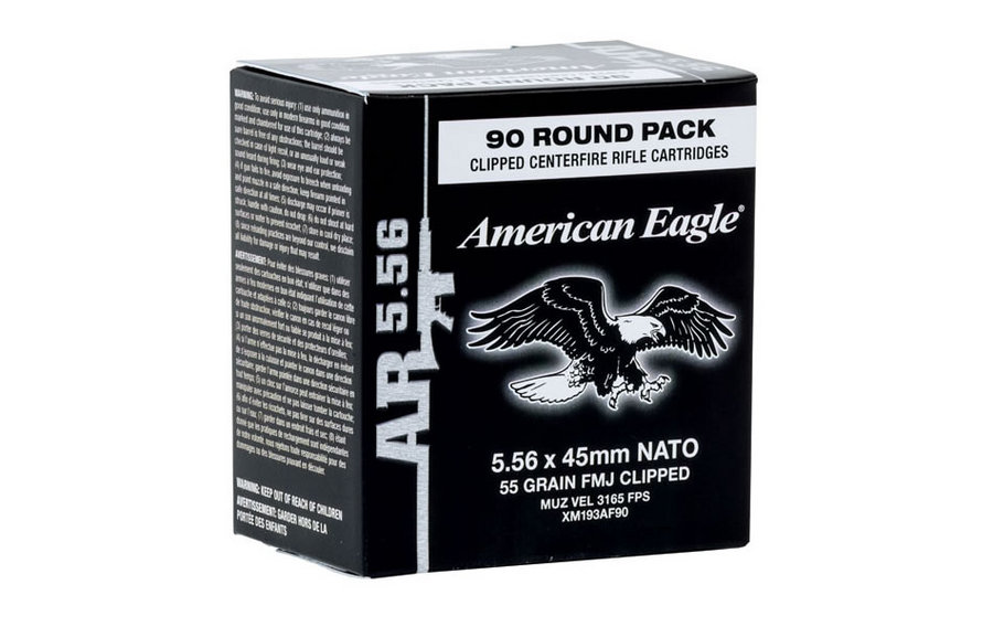 FEDERAL AMMUNITION 5.56MM NATO 55 GR FMJ BT 90 CT BX CLIPPED