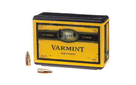 SPEER RELOADING 22 Cal .224 55 gr Varmint Soft Point 100/Box