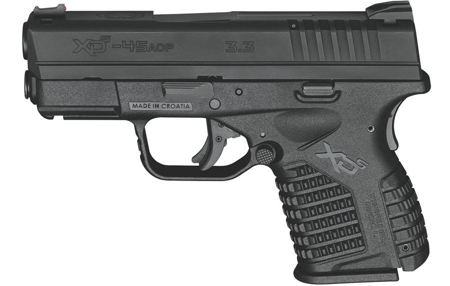 SPRINGFIELD XDS 3.3 SINGLE STACK 45ACP BLACK