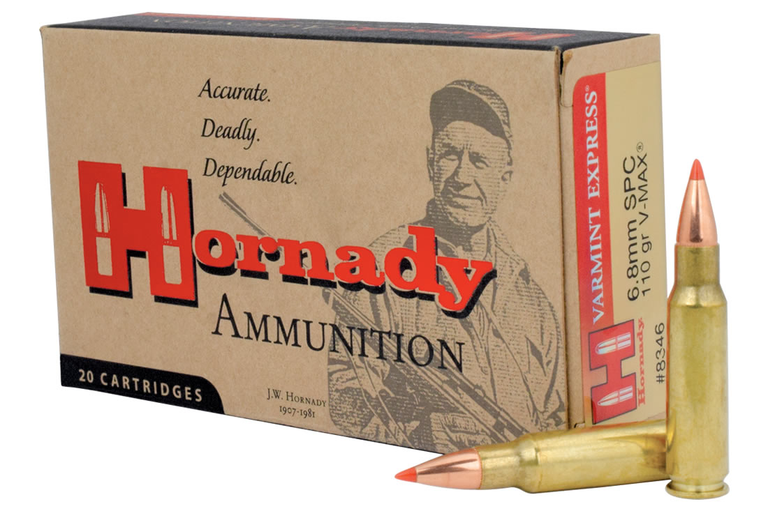 HORNADY 6.8MM SPC 110 GR V-MAX VARMINT EXPRESS