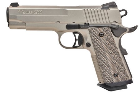 1911 COMPACT NICKEL 45ACP W/NIGHT SIGHTS