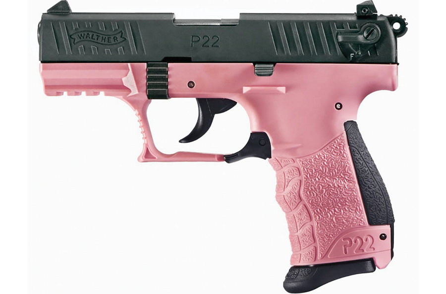 WALTHER P22 22LR WITH PINK FRAME