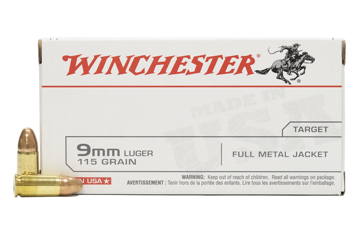 WINCHESTER AMMO 9MM 115 GR FMJ