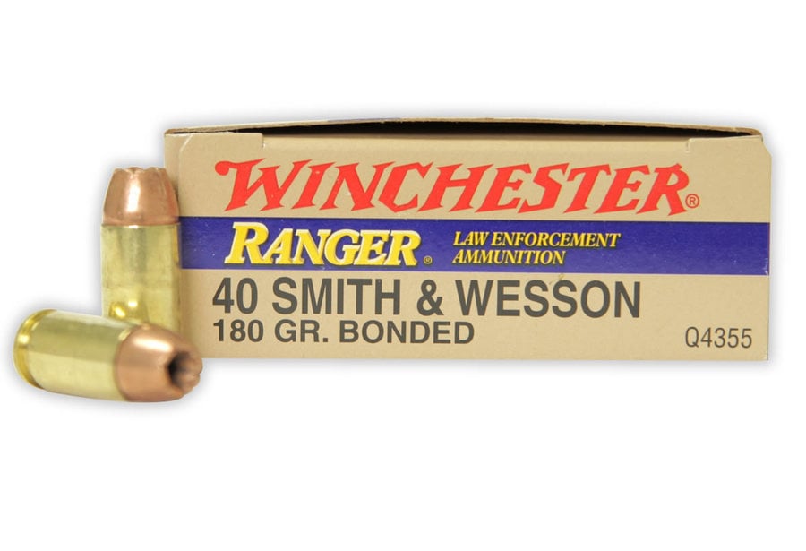 WINCHESTER AMMO 40 SW 180 GR BONDED JHP RANGER